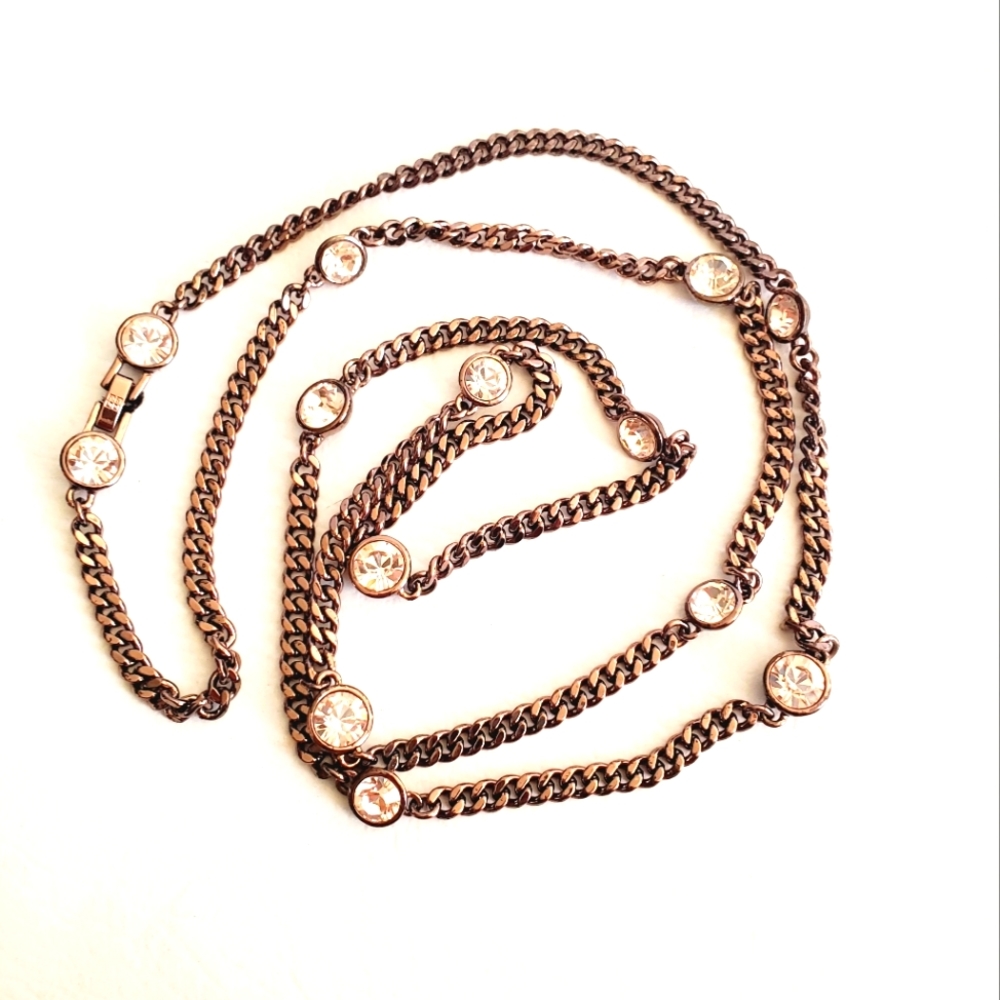 Givenchy Crystals Station Chain Necklace